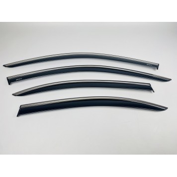 Дефлекторы окон Skoda Superb III 2015+ с нерж. хром полоской-4